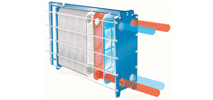 A plate heat exchanger can be used to hydraulically separate a heating system.