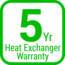 Warranty 5 heat exchanger product item