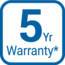 Warranty 5 years icon